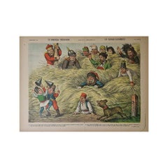 Original 1885 Grossi Satirical Poster - Un Bordello Pericoloso