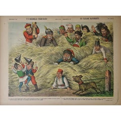 Original 1885 Grossi Satirical Poster - Un Bordello Pericoloso