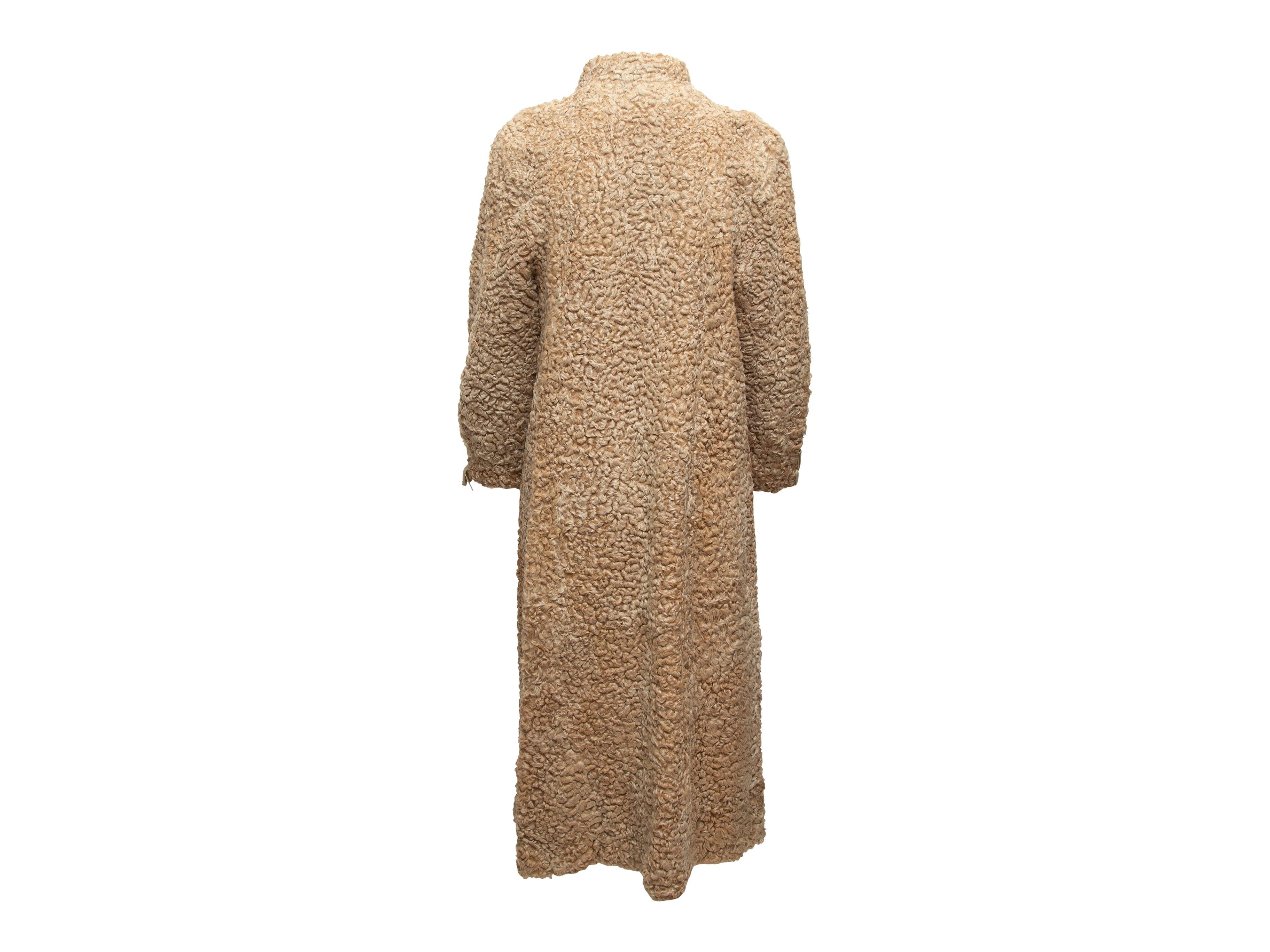 Grosvenor Beige Persian Lamb Long Coat In Good Condition In New York, NY