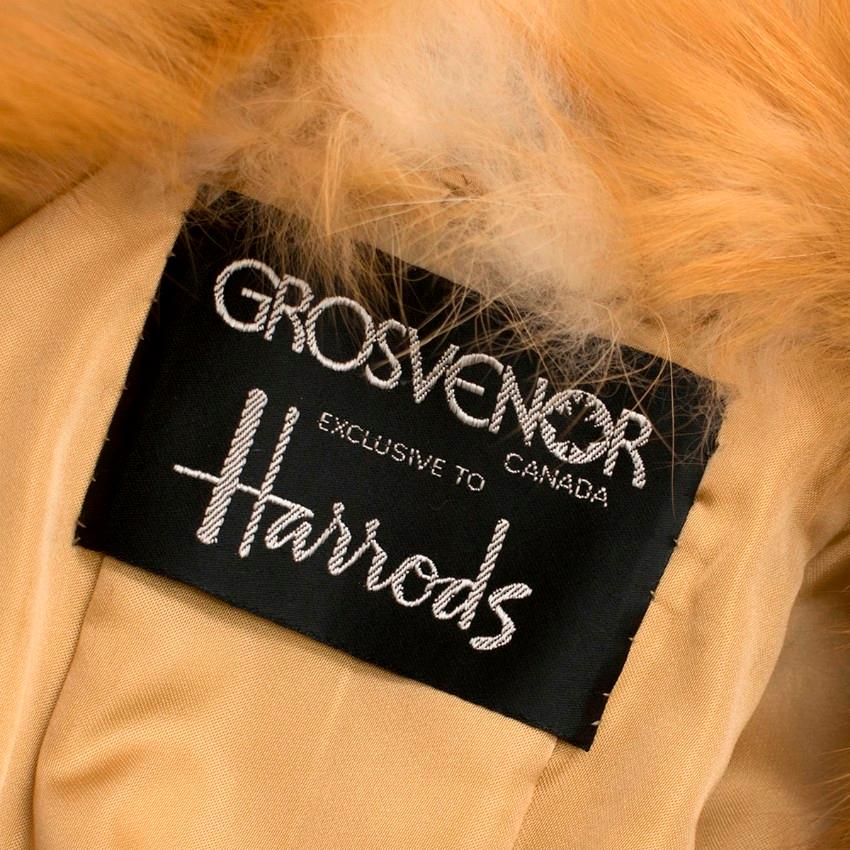 Orange Grosvenor Canada for Harrods Ginger Fur Coat estimated size M