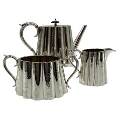 Grosvenor Three-Piece Tea Service by Mytton Rodd, England, Mid-20th Cent