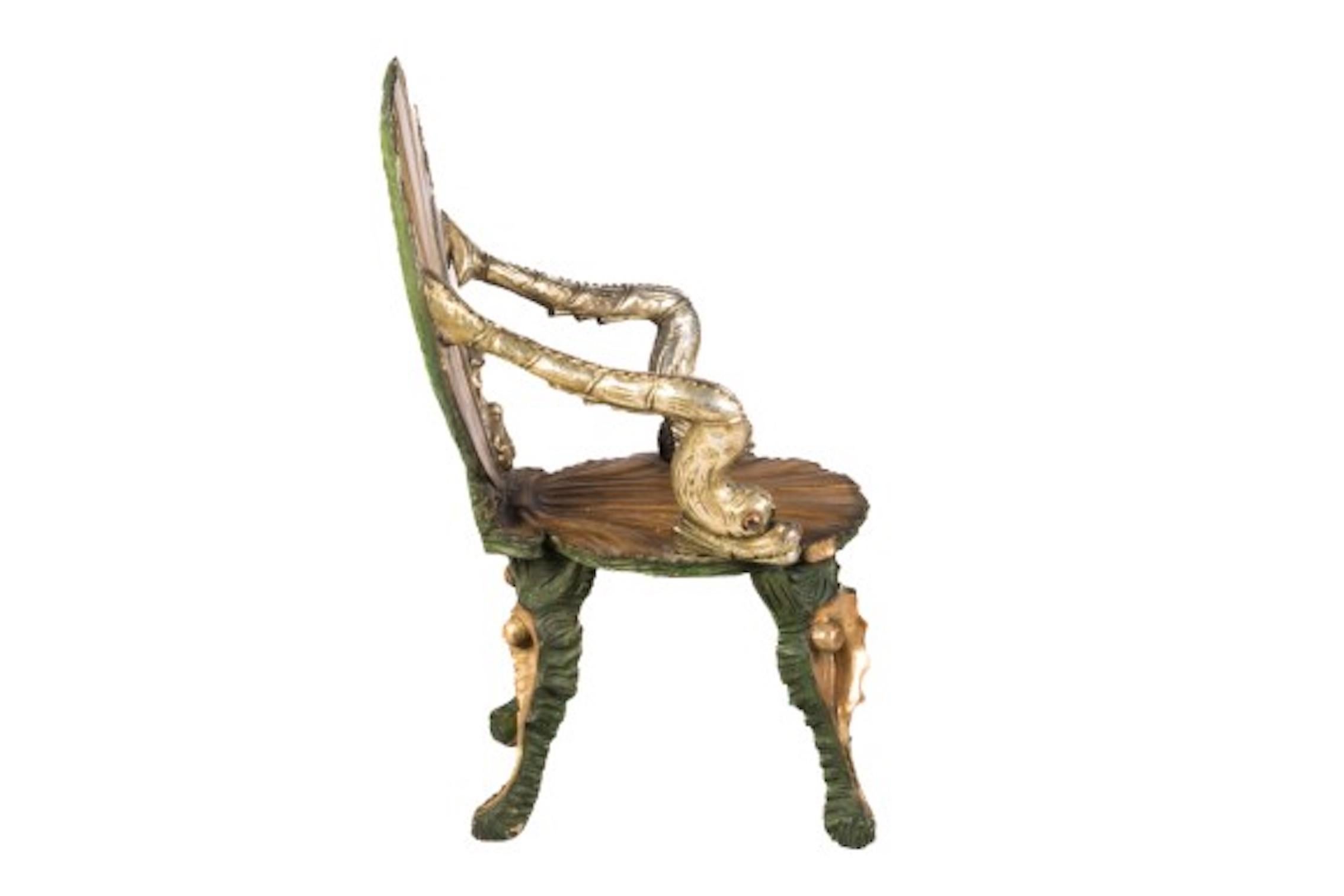 Grotto Giltwood Venezianischer Sessel (Italienisch) im Angebot