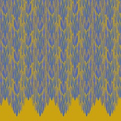 Art Deco Inspired Blue & Yellow Wallpaper Panels: Grotto Majorelle
