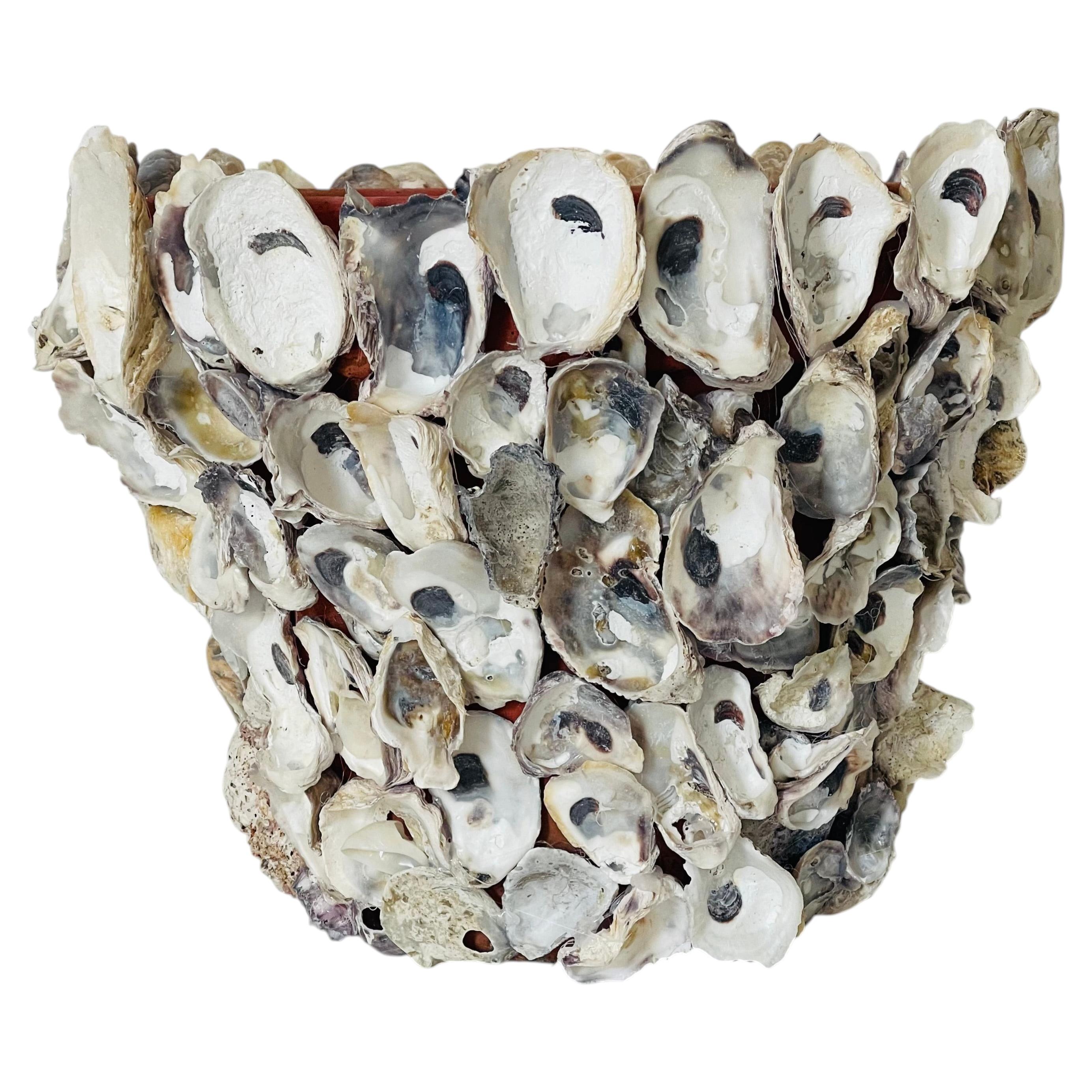 Grotto Oyster Shell Terracotta Planter For Sale