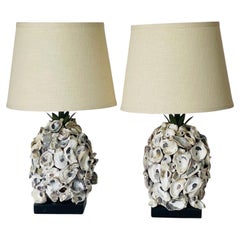 Grotto Oyster Shells Table Lamps, Organic Modern Style, USA, 1960s