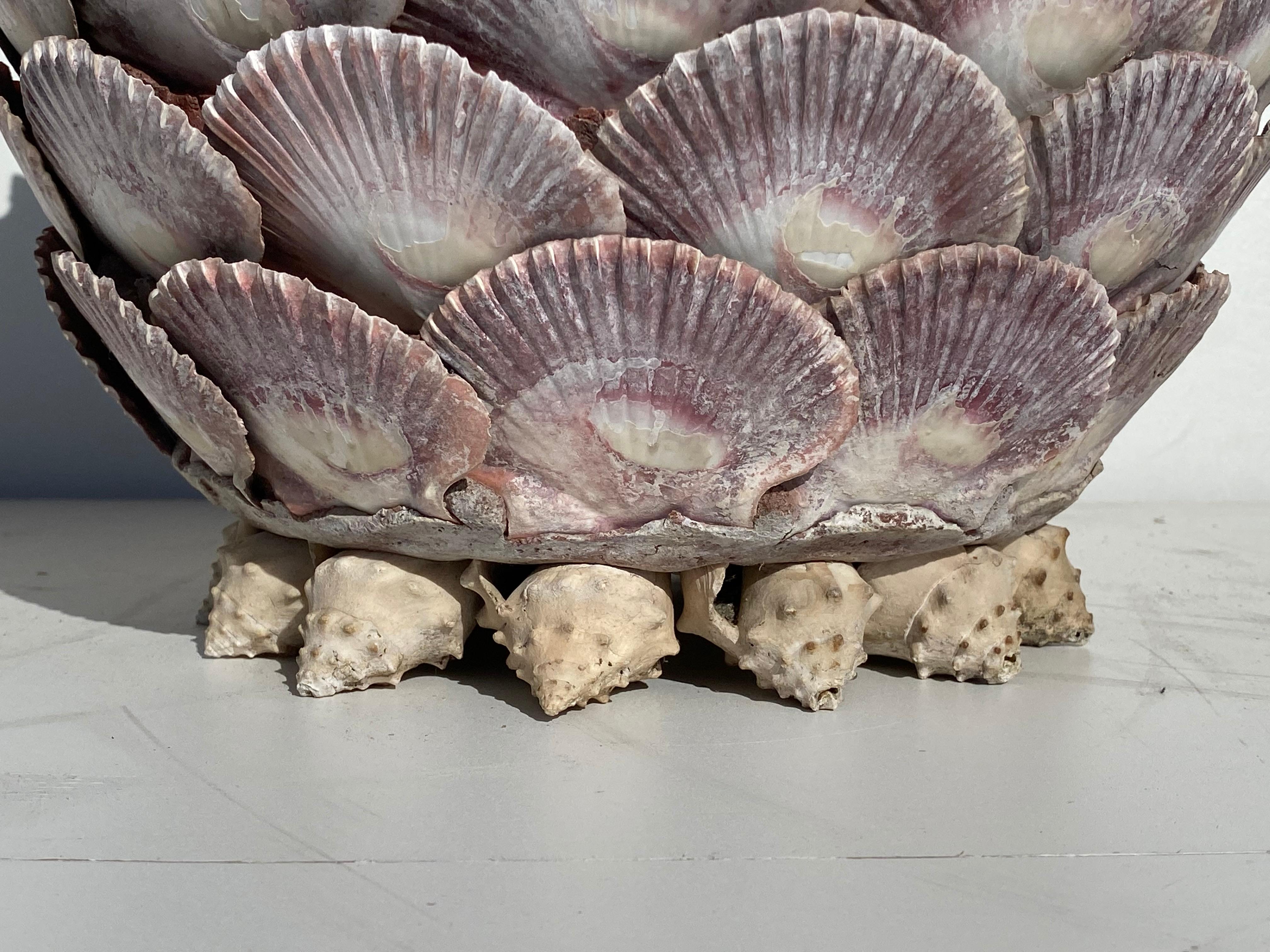Grotto Sea Shell Planter In Good Condition In North Hollywood, CA