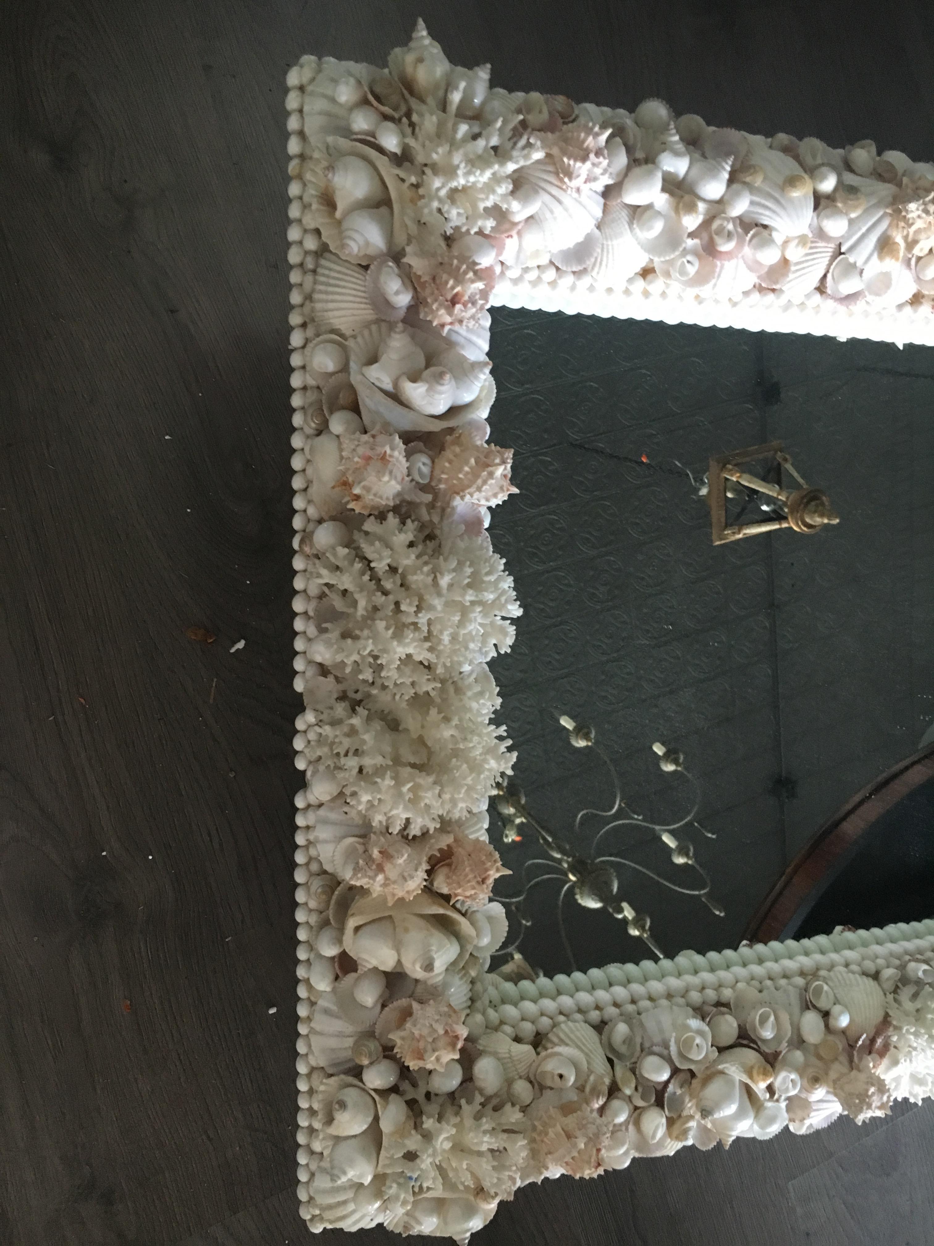 Grotto Style Shell Decorated Mirror 40