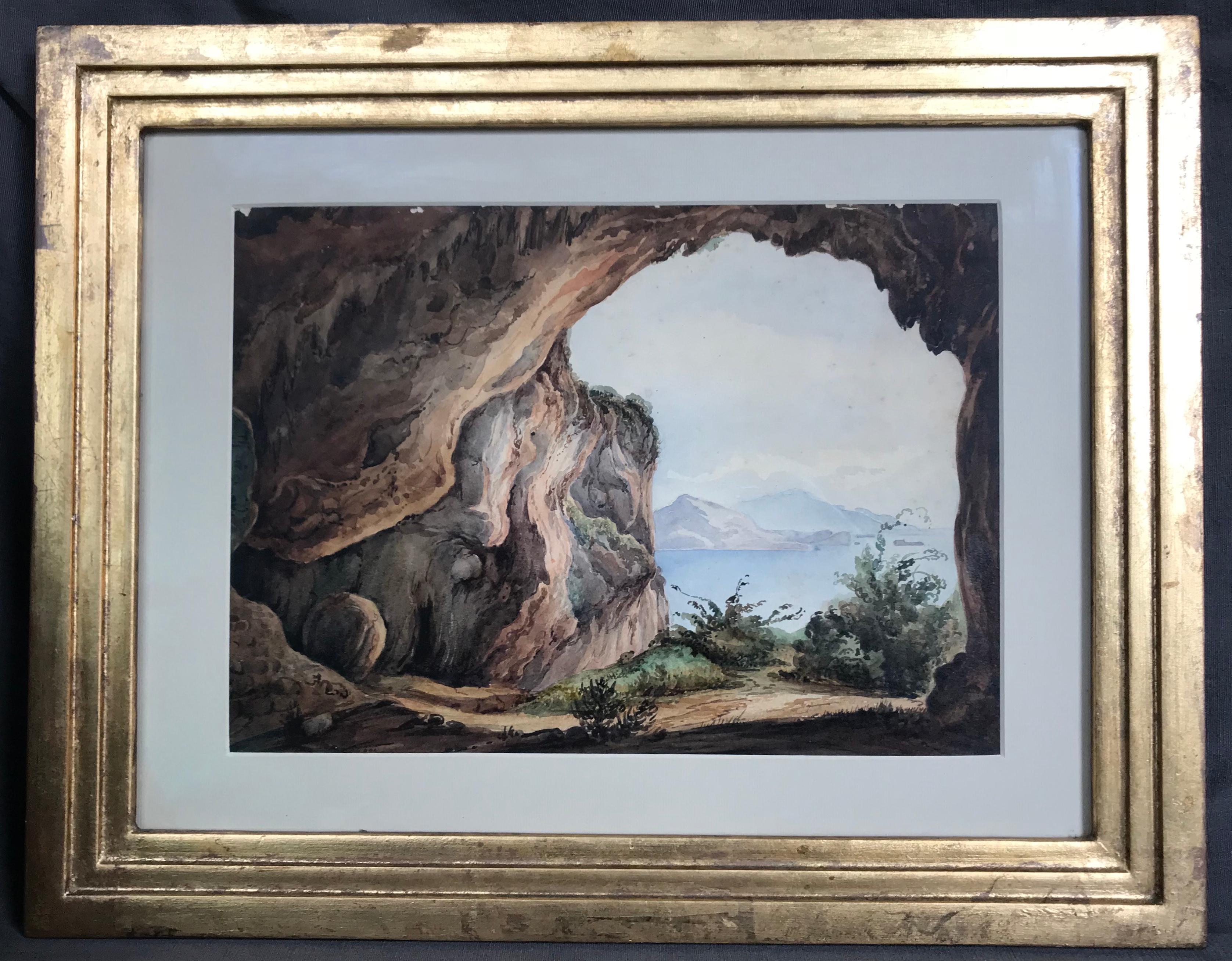 Italian Grotto View of Capri For Sale