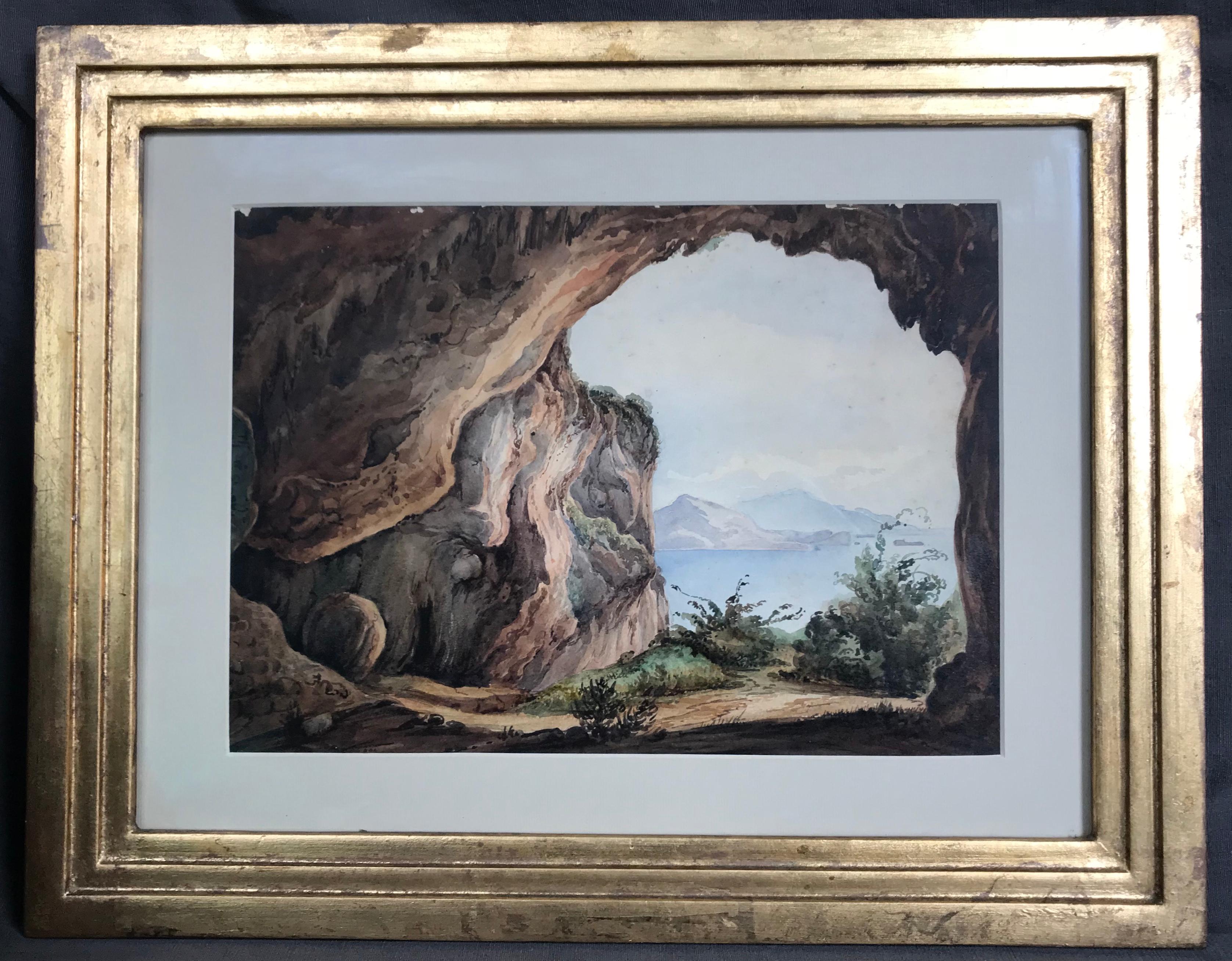 Ansicht von Capri in der Grotte (Italienisch) im Angebot