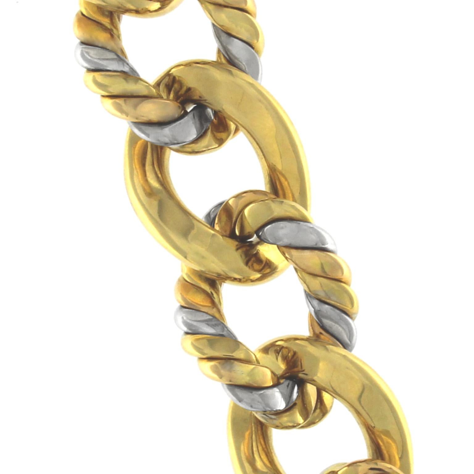 Bracelet Groumette en or 18 carats à trois couleurs Neuf - En vente à Milano, Lombardia