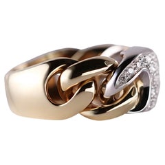 Groumette Essence: Classically Styled 18kt Dual-Tone Gold Diamond Ring