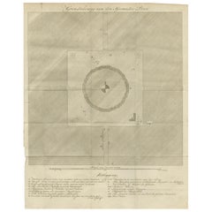 Planta de la Pagoda Shwemawdaw - Gran Templo de Pegu, hacia 1800