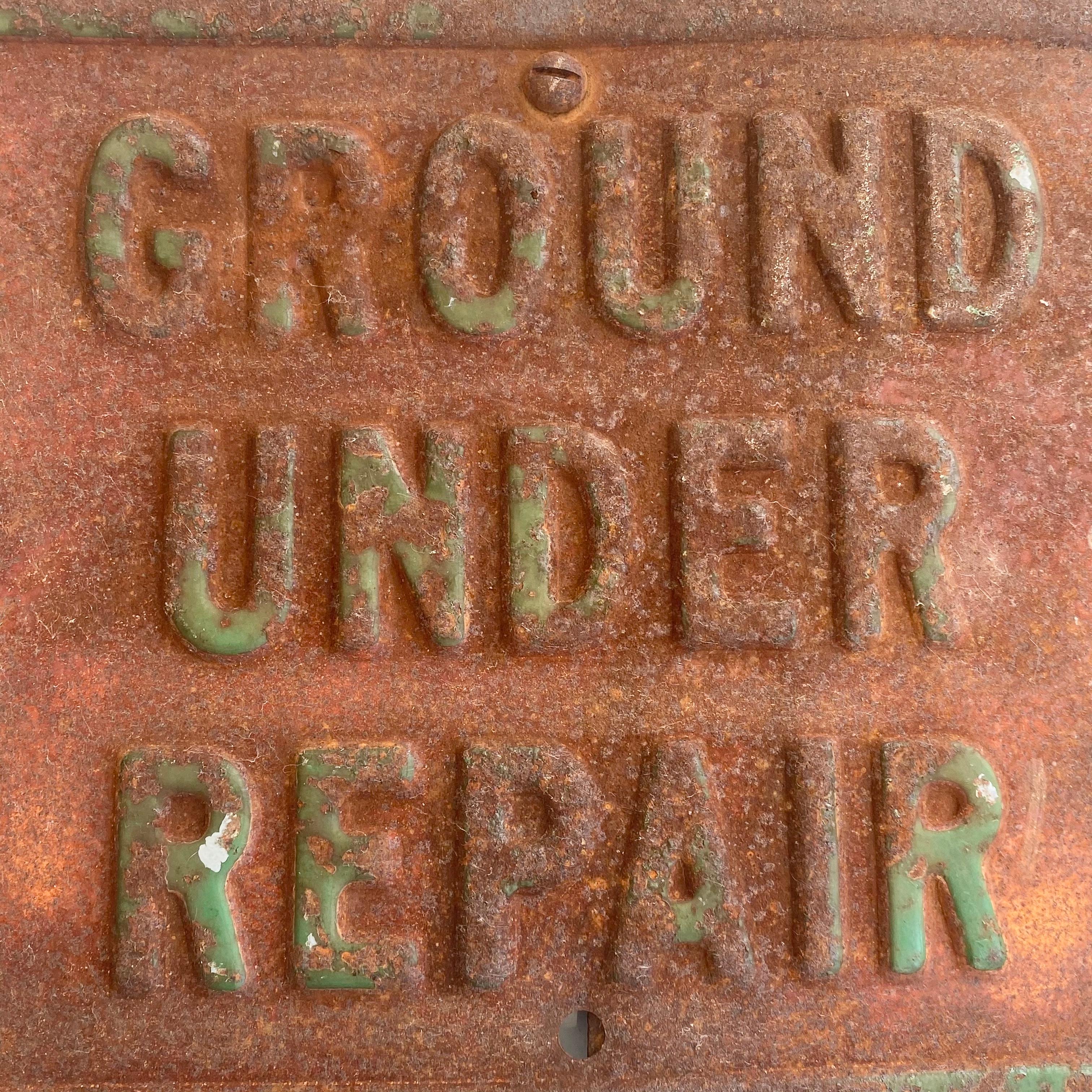 American Ground Under Repair Staked Sign