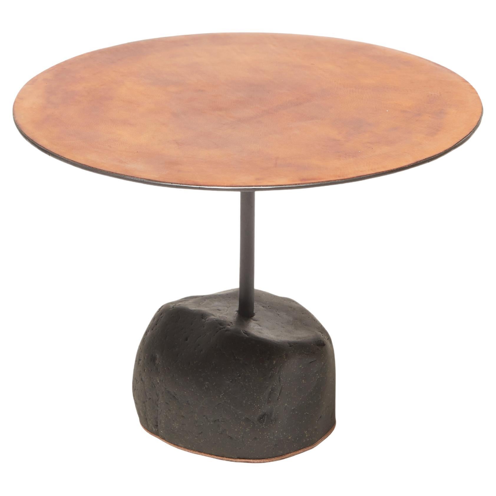 Grounded Collection Circle Side Table For Sale