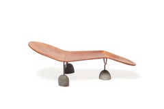 Chaise Lounge in pelle della collezione Grounded