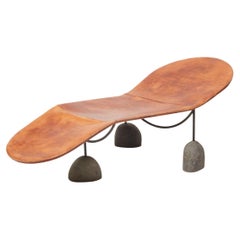 Grounded Collection Leather Chaise Lounge