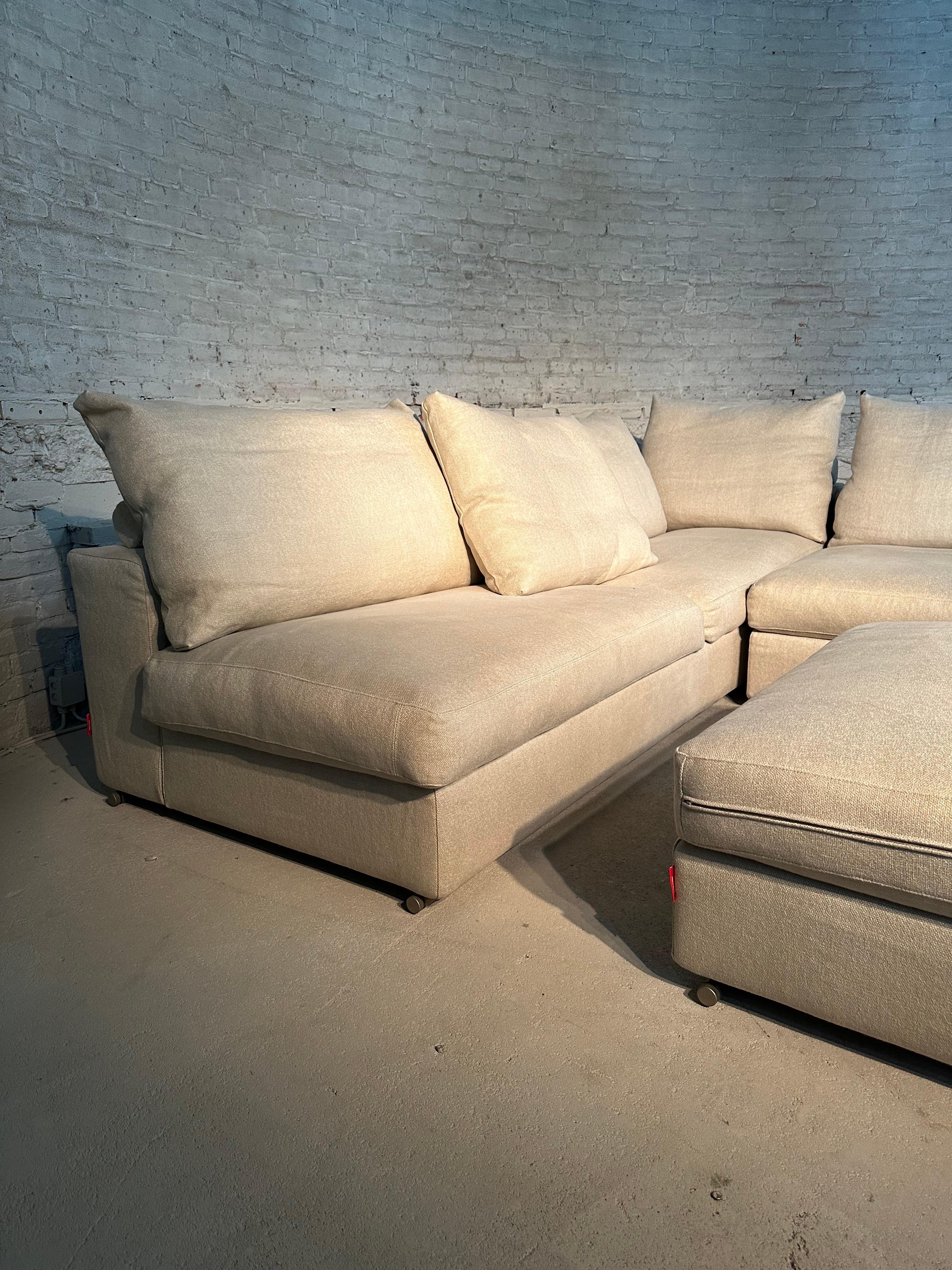 Modern Groundpiece Sable Sofa by Flexform For Sale