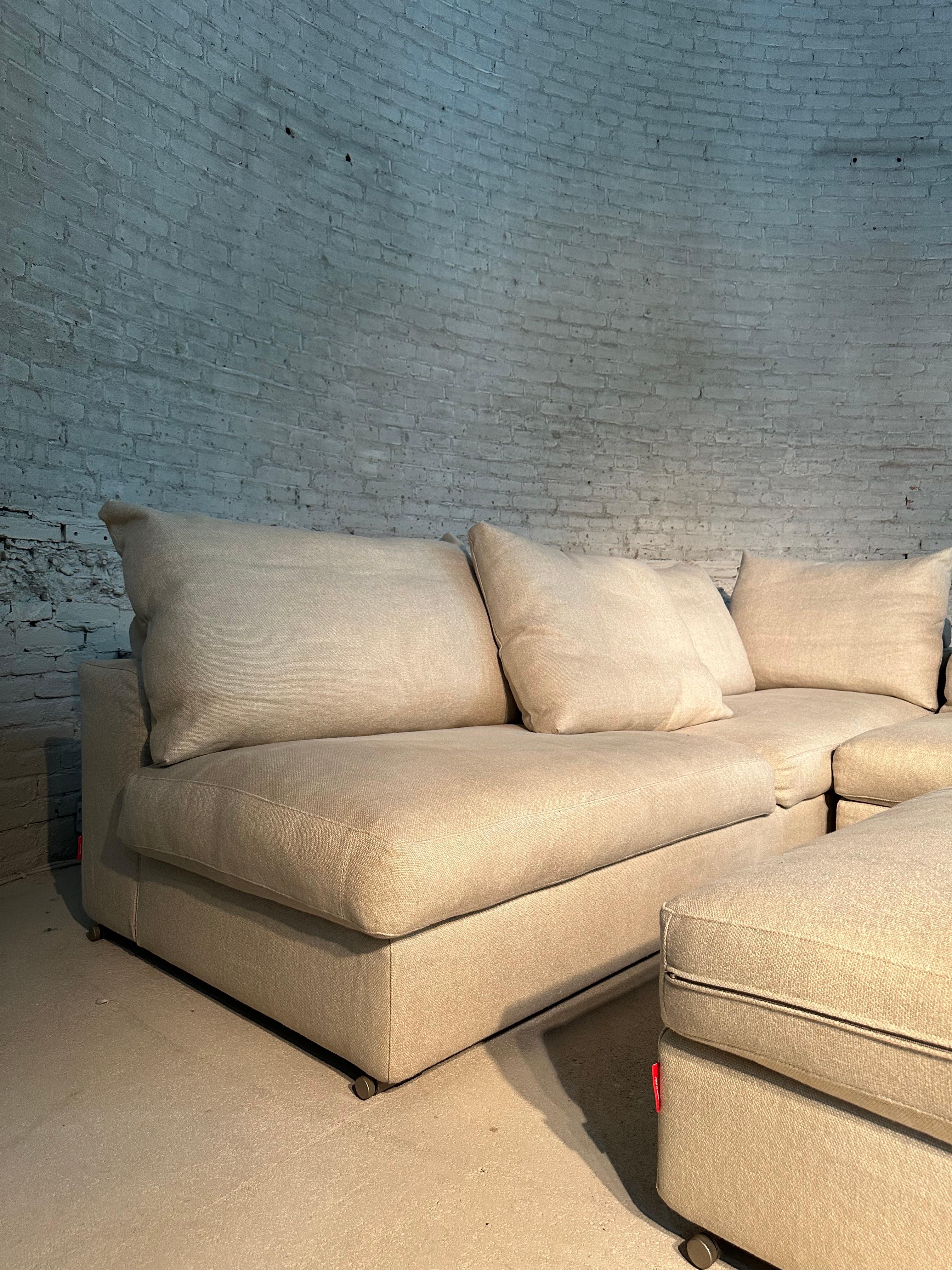 Groundpiece Sable Sofa by Flexform For Sale 1
