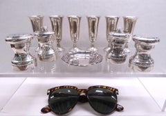 Group 11 pcs Vintage Sterling Silver Individual S/P & Petite Caviar Vodka Cups