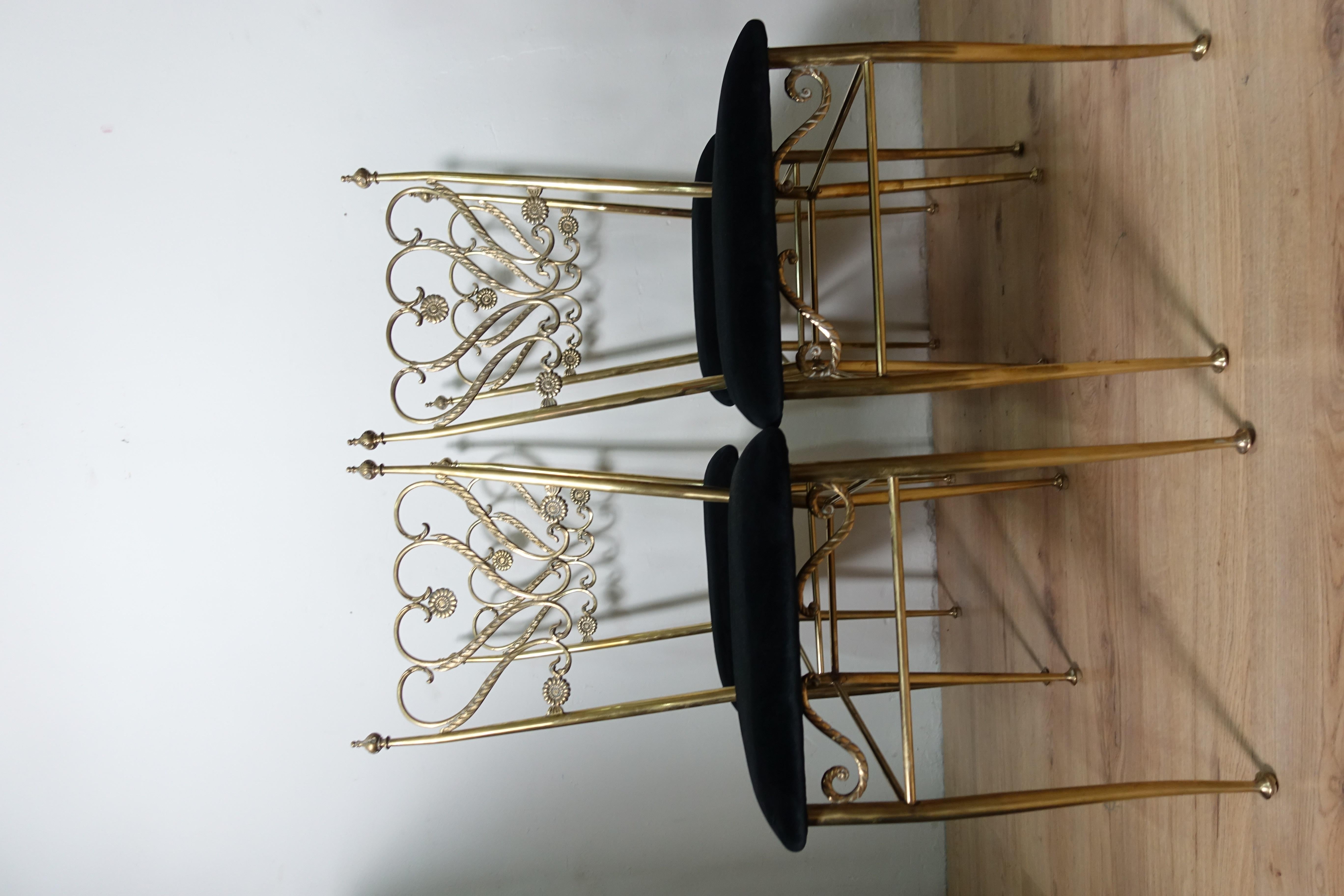 Group 4 Brass Chiavarina Chairs 2