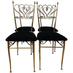 Group 4 Brass Chiavarina Chairs