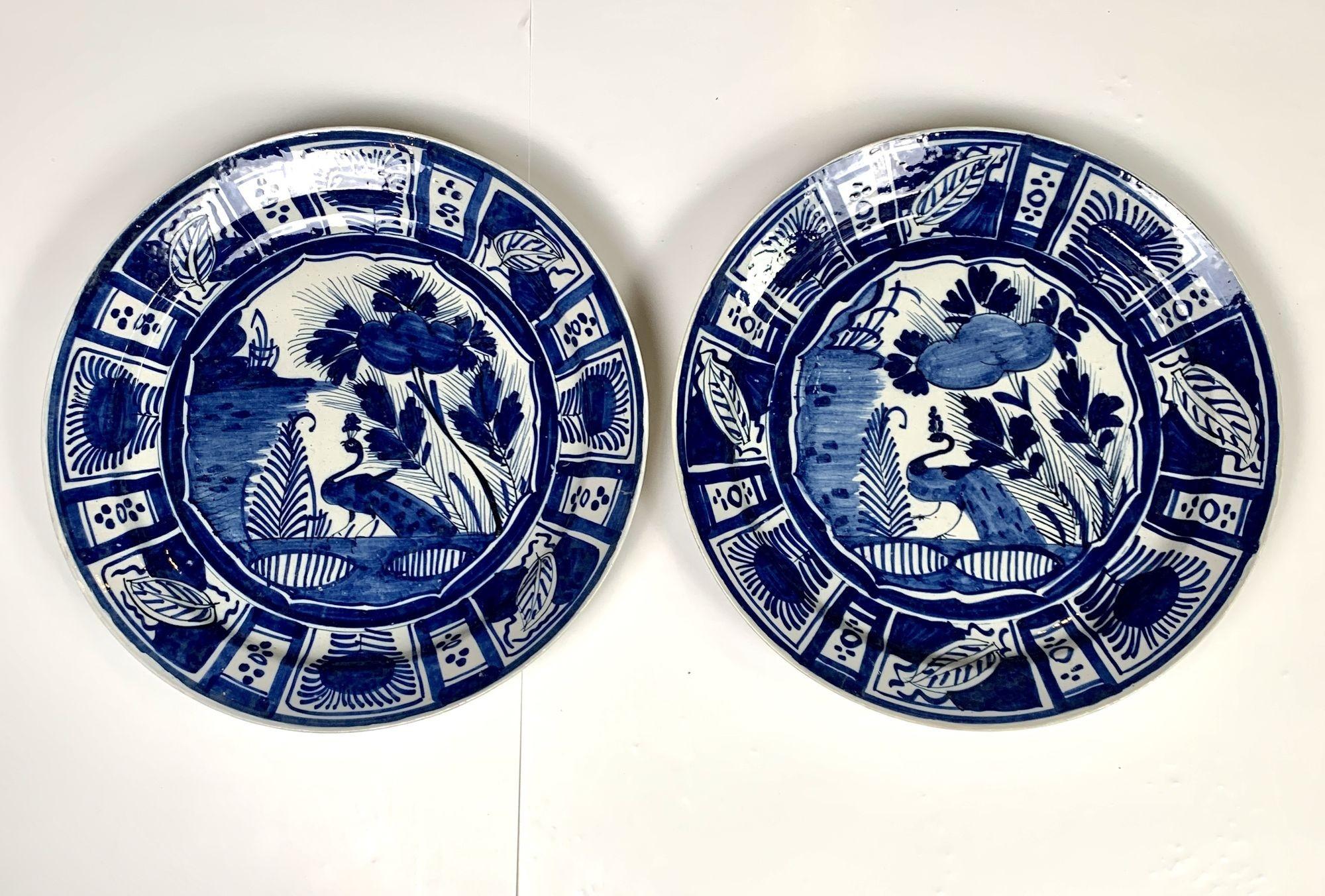 Group Blue and White Delft Chargers 18 Pieces Netherlands, Circa 1760-1780 1