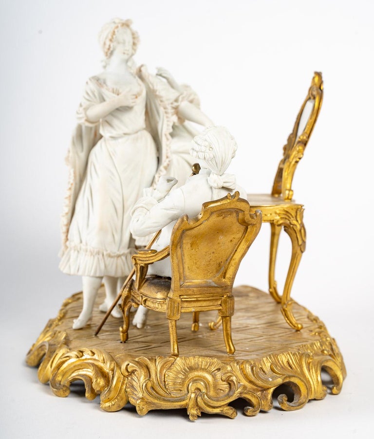 Porcelain Group in Sèvres Biscuit, 19th Century For Sale