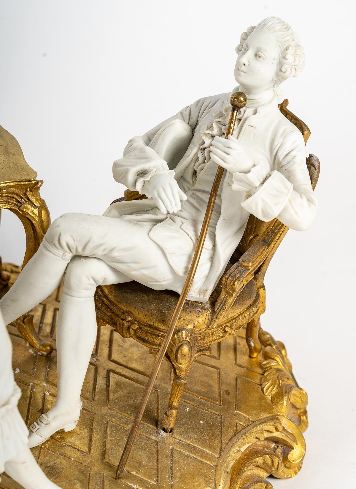 Porcelain Group in Sèvres Biscuit, 19th Century