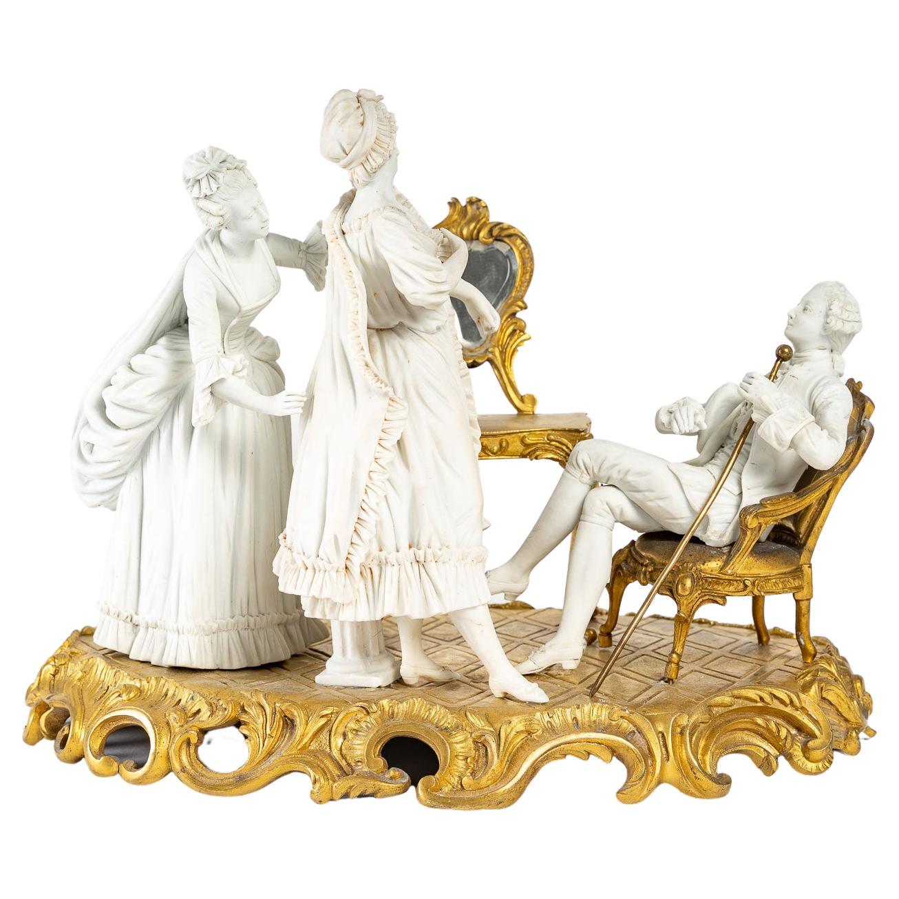 Group in Sèvres Biscuit, 19th Century For Sale at 1stDibs