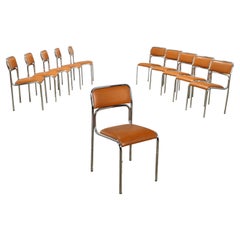 Group of 11 Chairs Leatherette Italy, 1970s