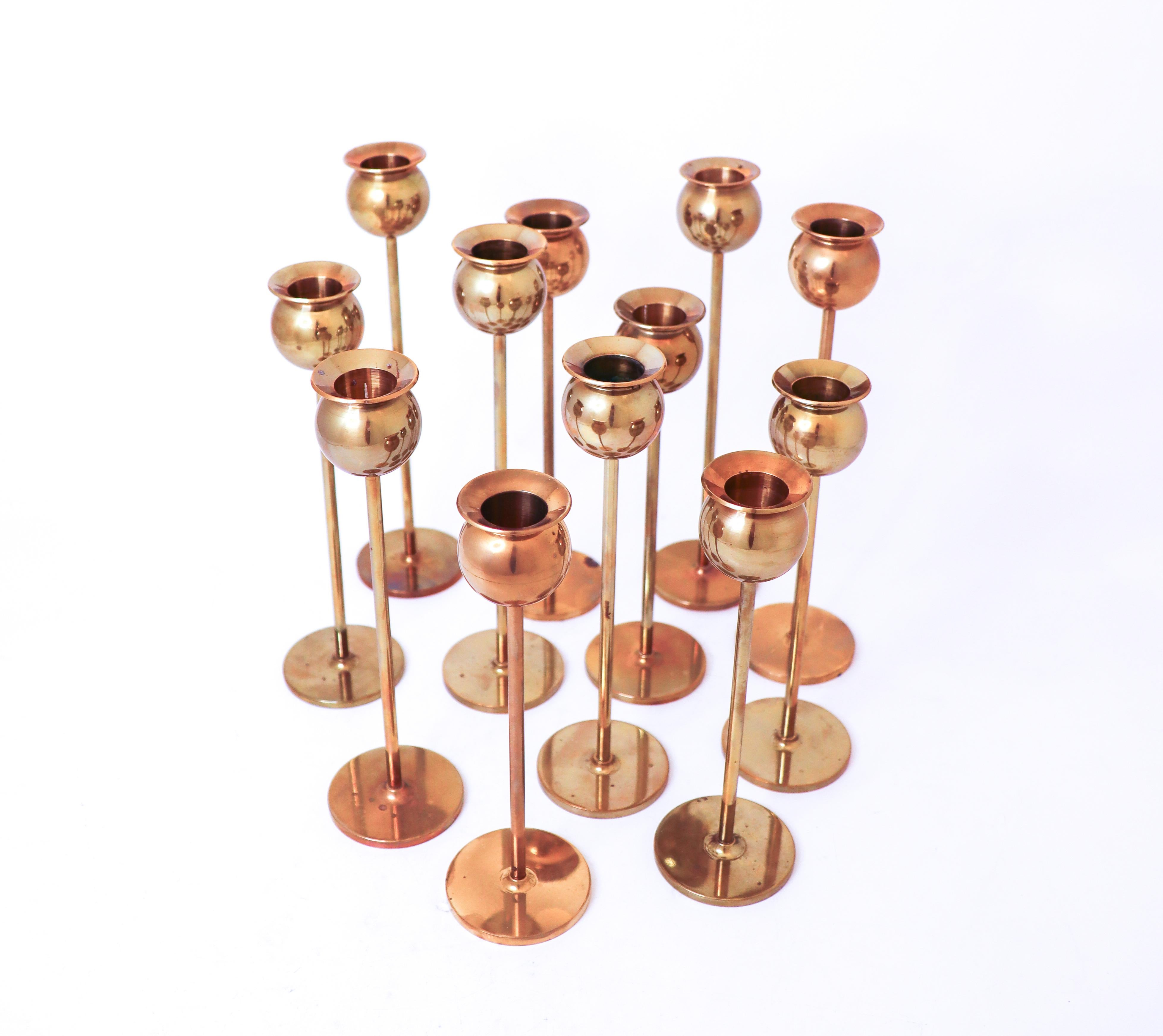 Late 20th Century Group of 12 candlestick - 