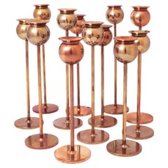 Group of 12 candlestick - "Tulip" Pierre Forsell - Skultuna