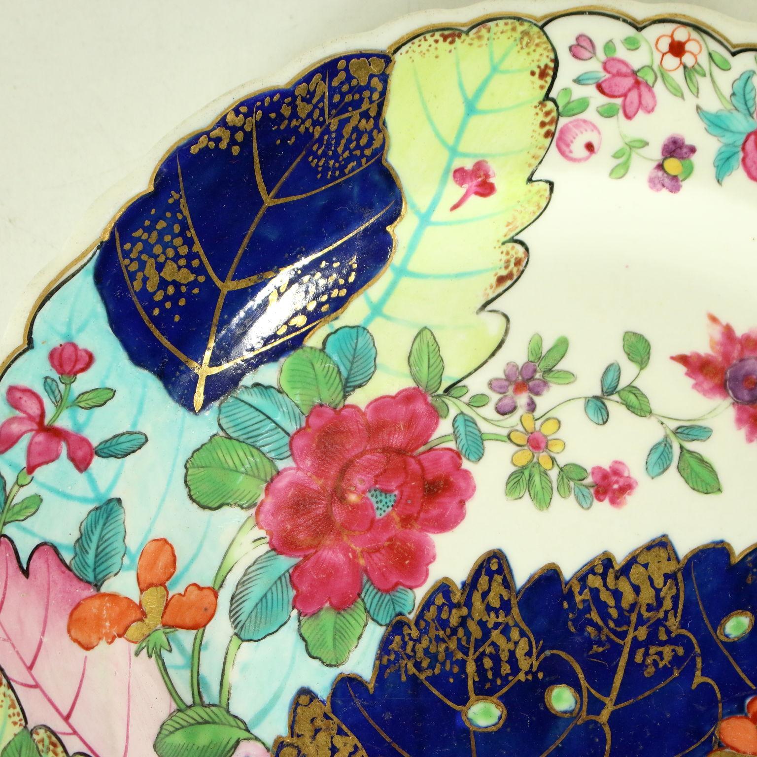 Other Group of 12 Decorated Plates Tobacco Leaf, China, 18th Century