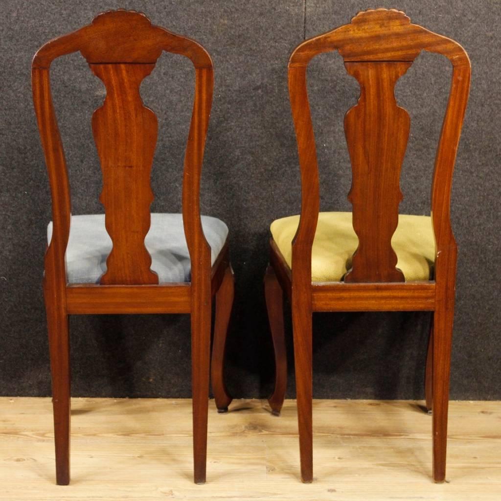 Group of 12 French Chairs in Carved Mahogany Wood from 20th Century 4