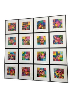 Group of 16 Mid 20th Century Watercolor Marker Drawings, Self Taught Artist