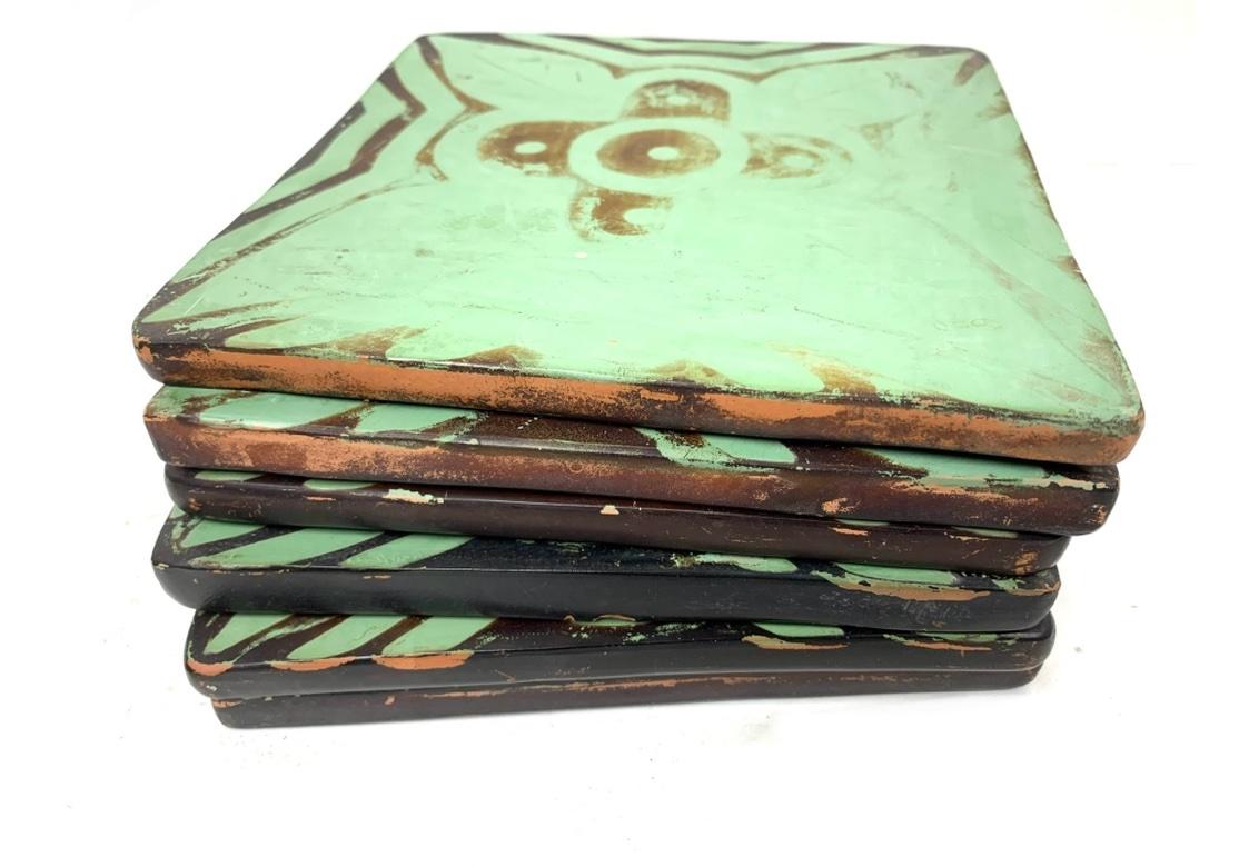 Group of 17 Signed Arts and Crafts Style Peruvian Tiles en vente 7