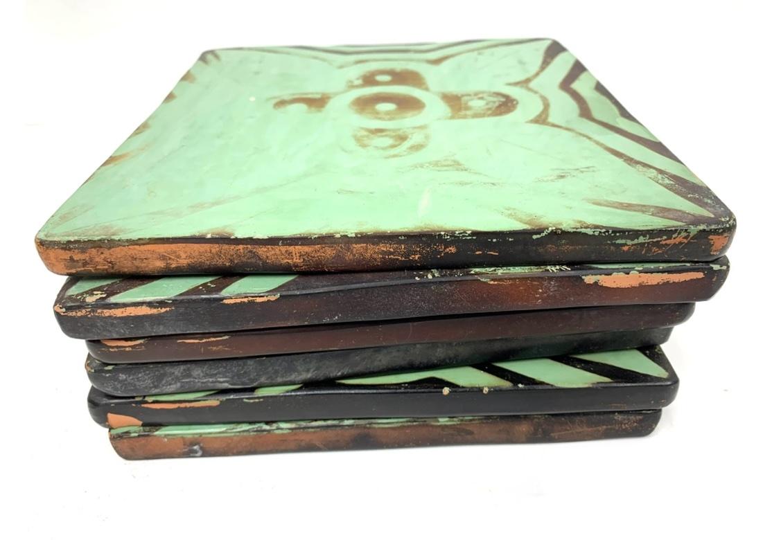 Group of 17 Signed Arts and Crafts Style Peruvian Tiles en vente 8