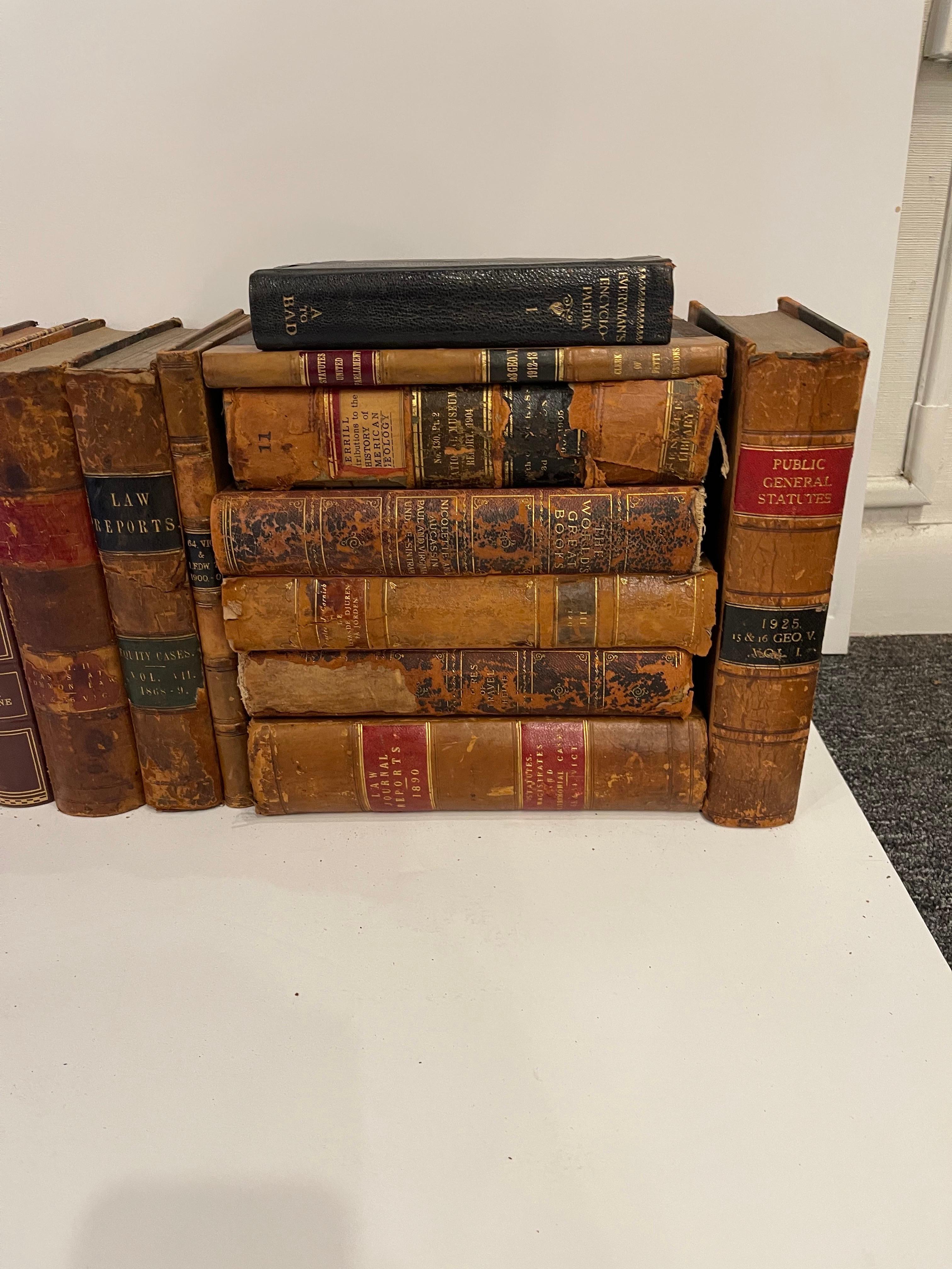 XIXe siècle Groupe de 18 livres reliés en cuir ou marbrés assortis, 19e siècle en vente
