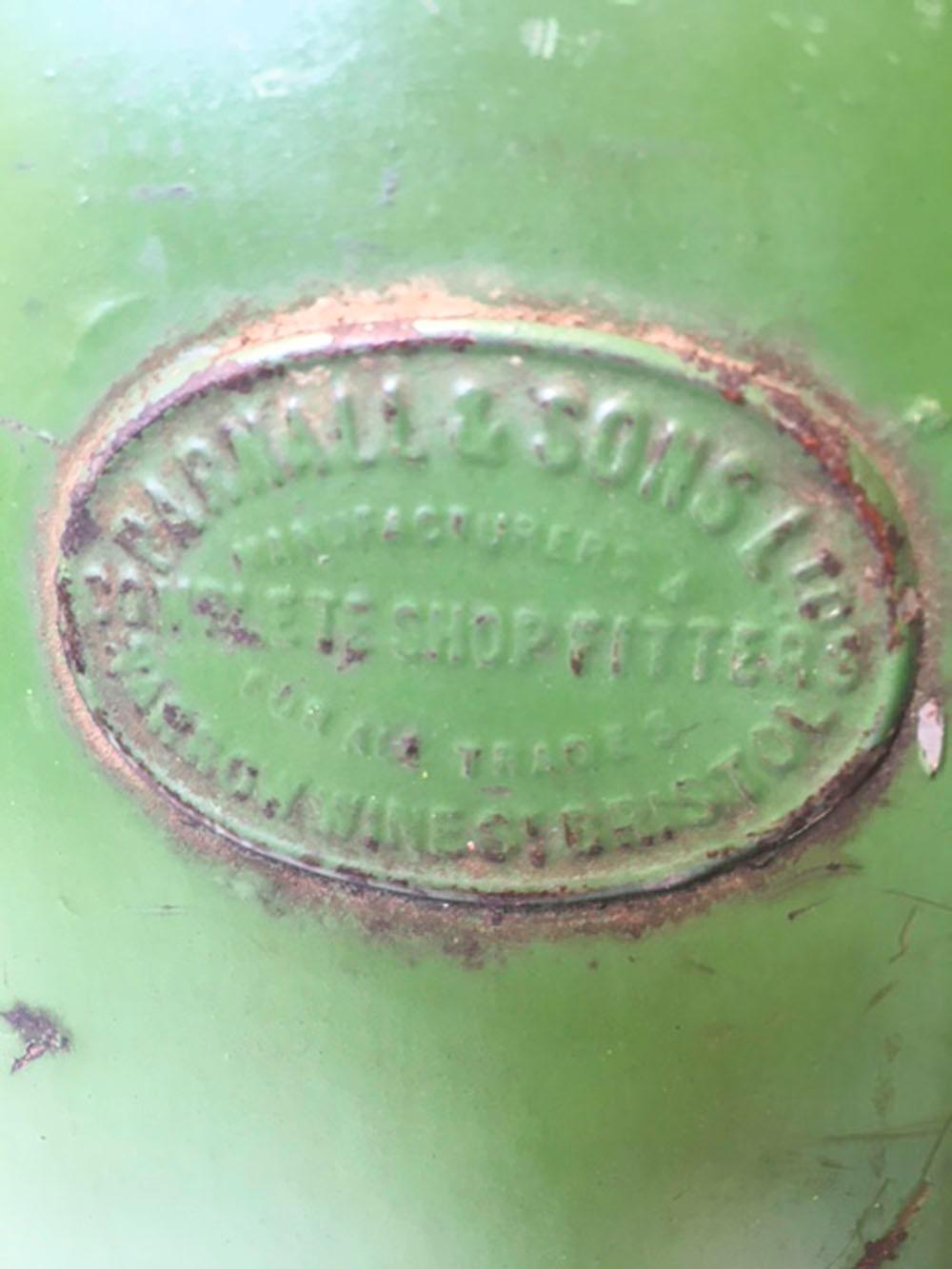 Group of 19th Century English Green Tole Tea Tins by Parnall & Sons LTD, Bristol For Sale 2