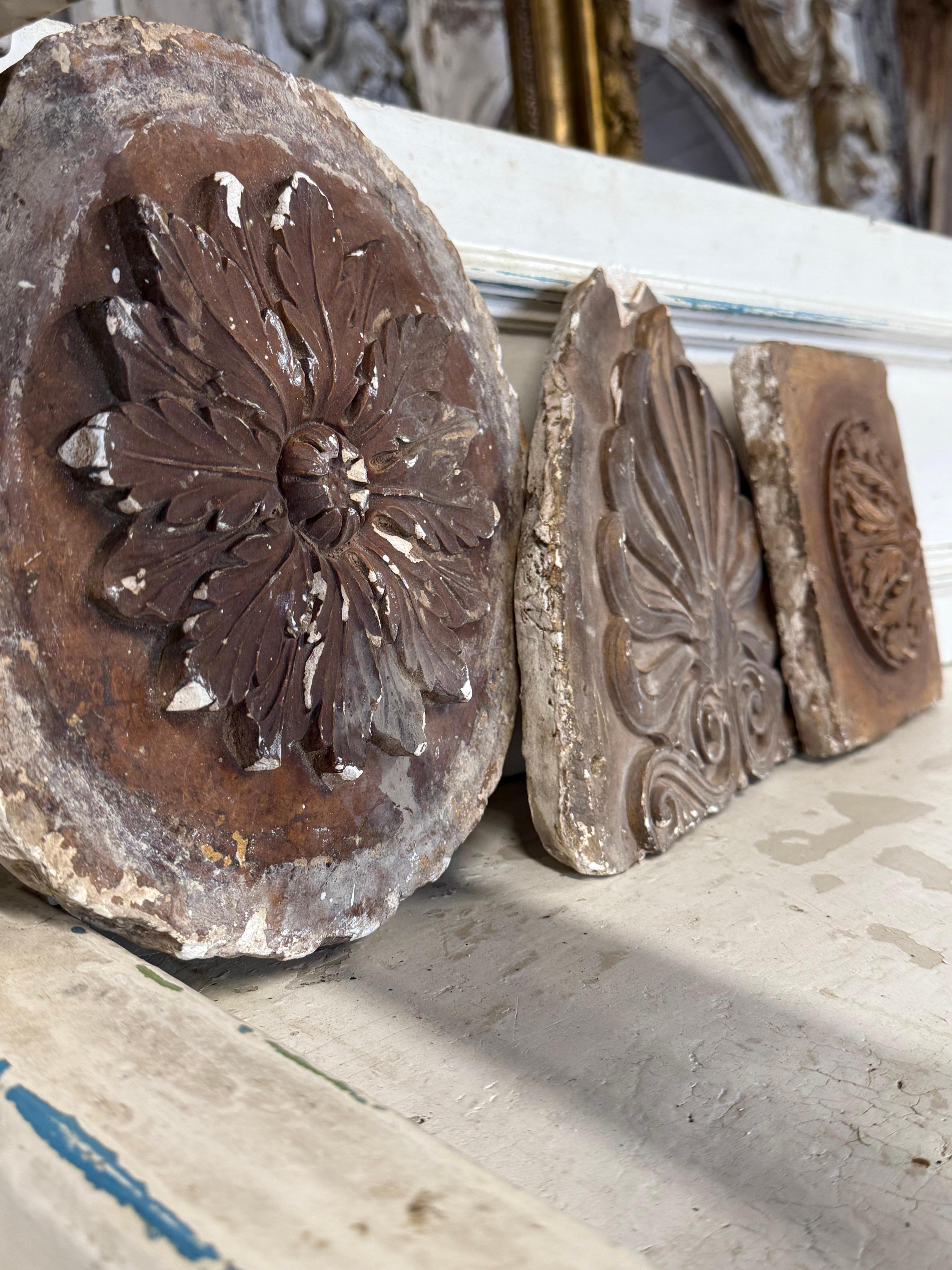 Group Of 19th Century Architectural Plaster Mouldings For Sale 7