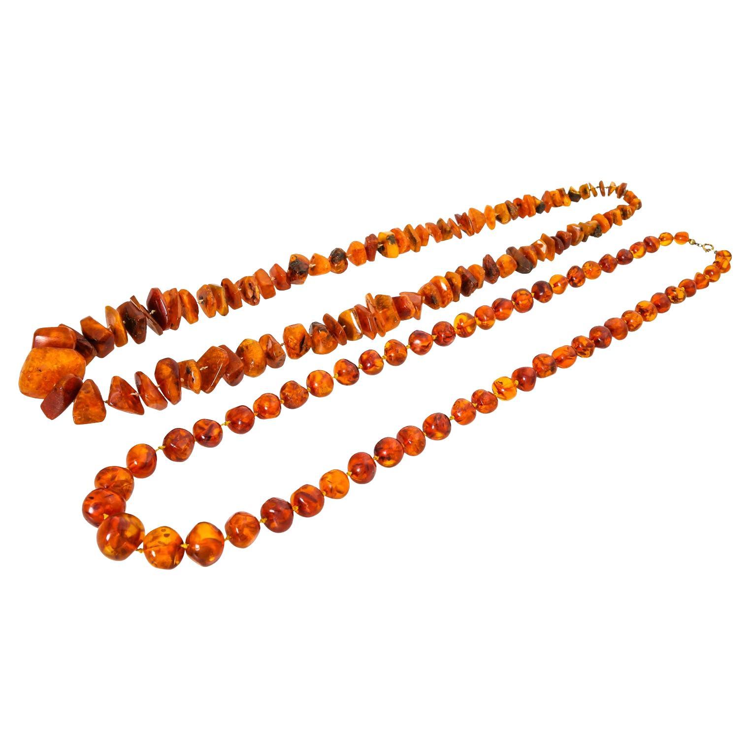 Group of 2 Amber Necklaces For Sale at 1stDibs