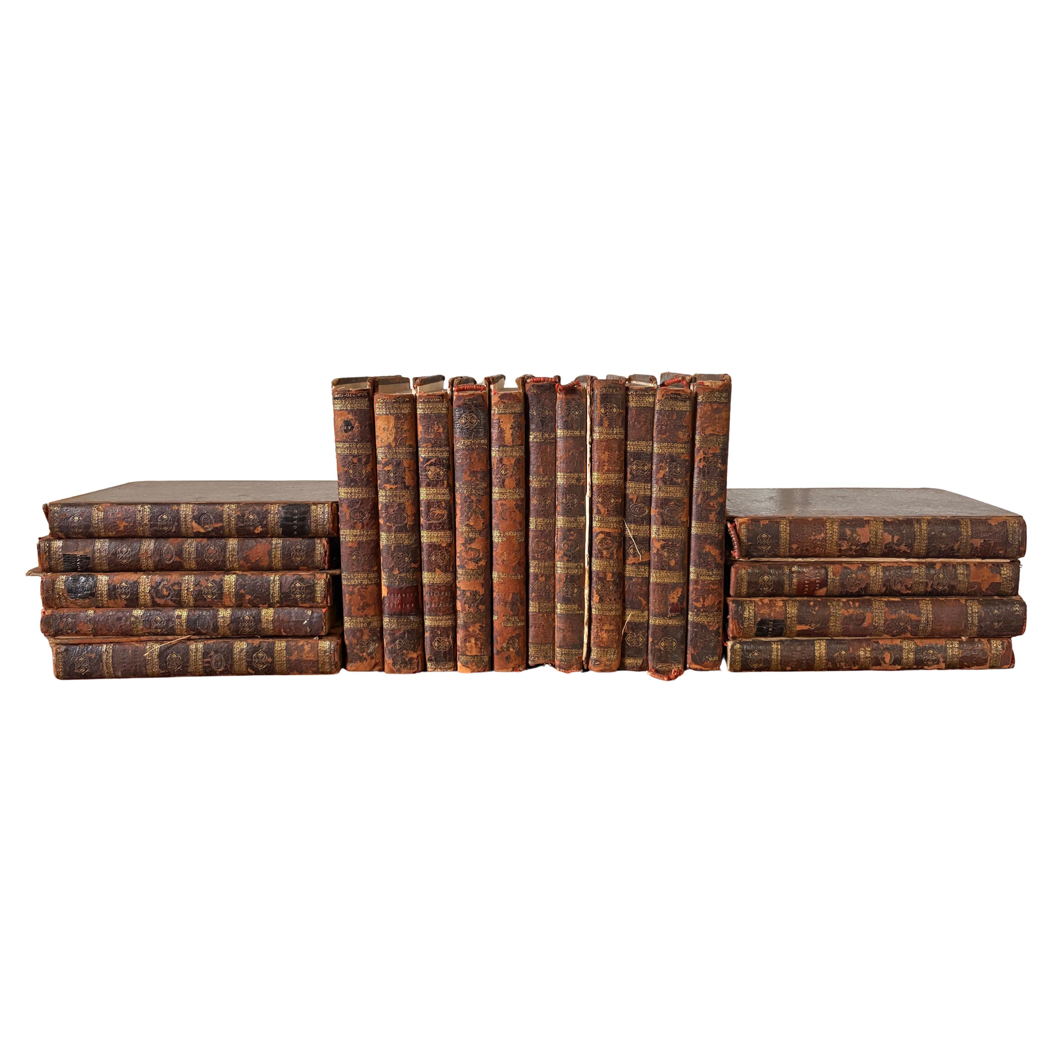 Group of 20 Assorted Leather Bound Books, 19th Century