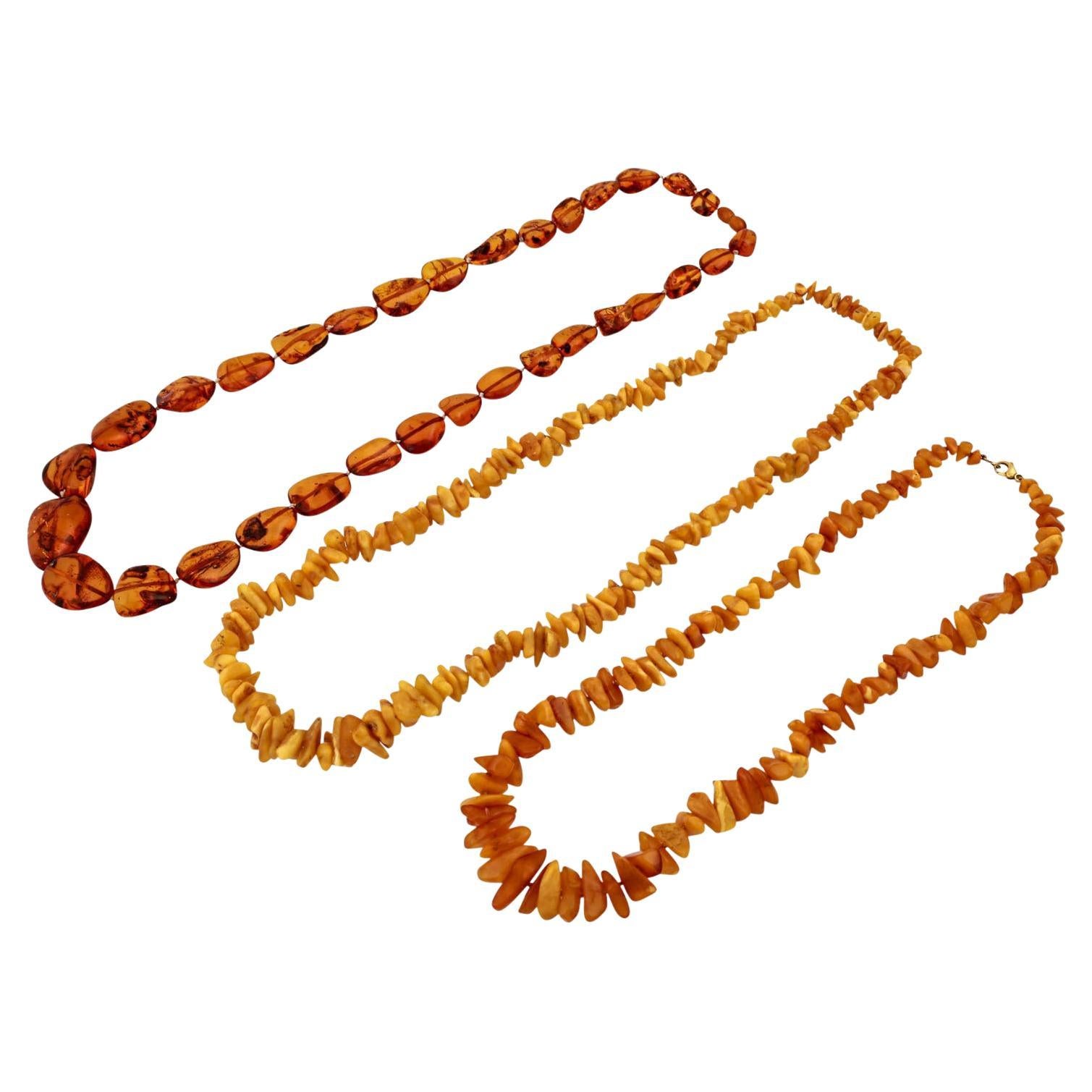 Group of 2 Amber Necklaces For Sale at 1stDibs