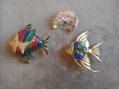 Group of 3 Fish Brooches