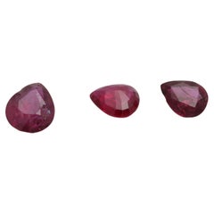 Group of 3 Natural Rubies, Total Approx. 2.7 Ct