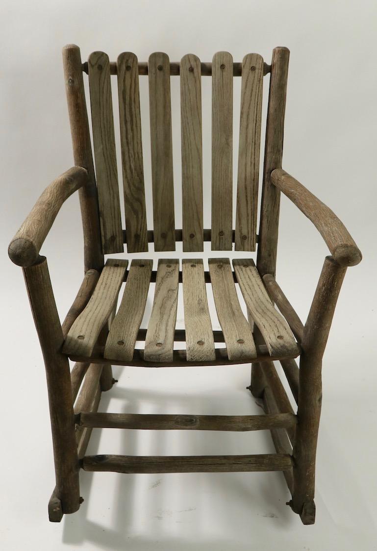 American Group of 3 Old Hickory Furniture Rocking Chairs and Armchair