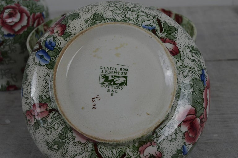 Group of Three Pieces of Chinese Rose Pottery, English, 1920s at