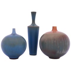 Group of 3 Stoneware Vases, Berndt Friberg, Gustavsberg - Scandinavian Modern