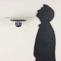 Group of 3 Wall Lamps Jill by Arteluce Metal Glass Italy 1980s