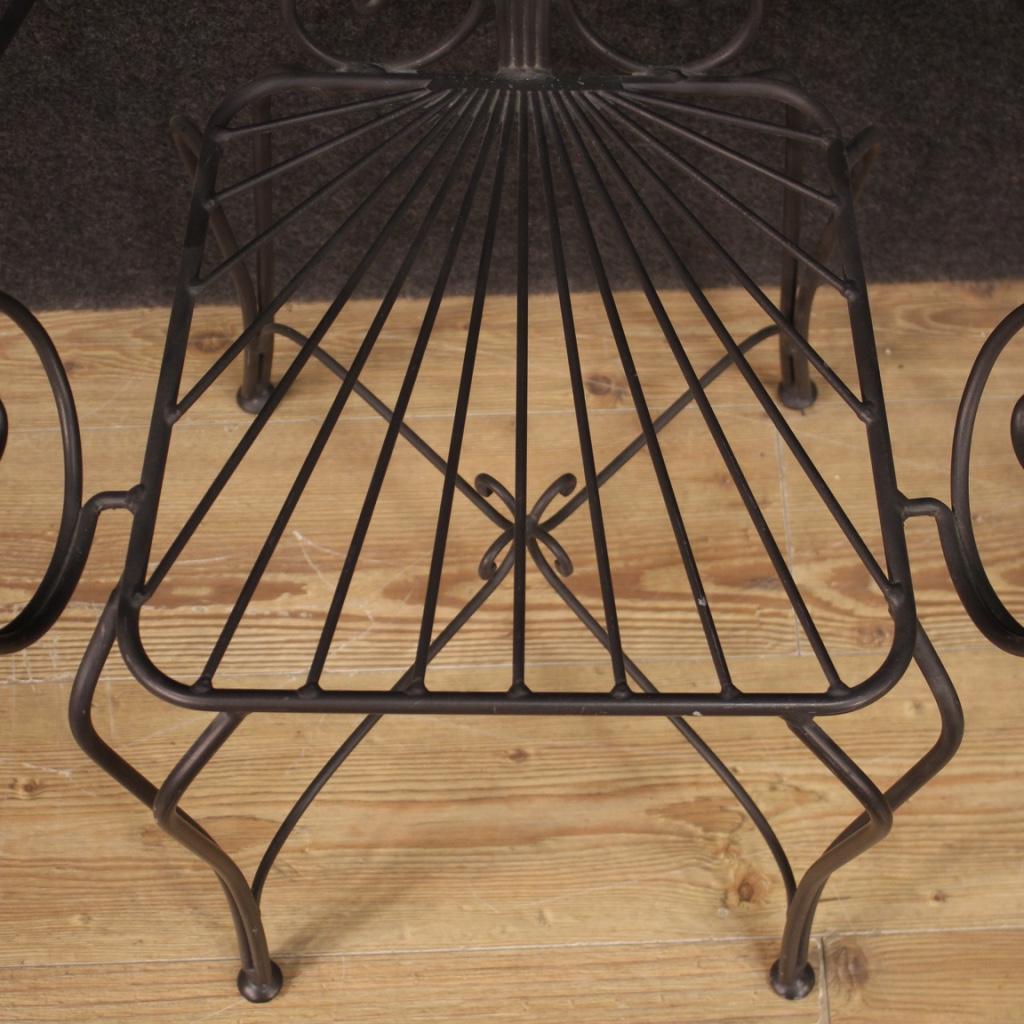 Group of 4 20th Century Iron French Outdoor Armchairs, 1980 4